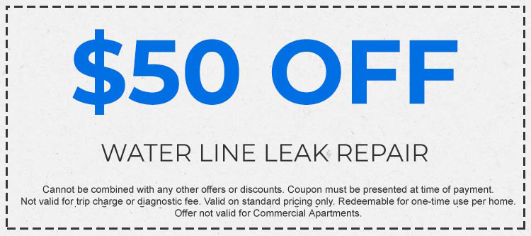 Discount on Water Line Leak Repair